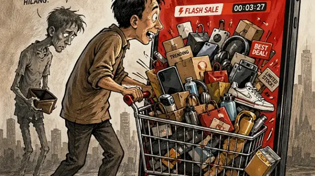 Belanja tak lagi soal kebutuhan, melainkan rasa takut ketinggalan. (GG)