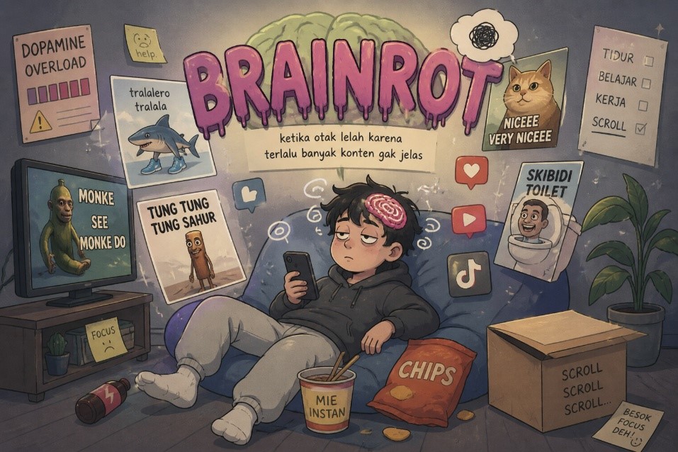 Ilustrasi Brainrot
