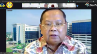 Rektor Universitas UNPAM, Dr. Drs. E. Nurzaman AM, M.M., S.Si. saat memberikan sambutan sekaligus membuka acara. (Dok. Pribadi)