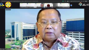 Rektor Universitas UNPAM, Dr. Drs. E. Nurzaman AM, M.M., S.Si. saat memberikan sambutan sekaligus membuka acara. (Dok. Pribadi)