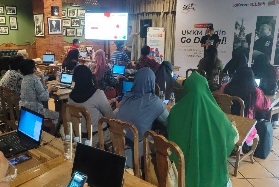 Pelaku UMKM Kota Yogyakarta mengikuti pelatihan Business Model Canvas dalam program kolaborasi Dinas Koperasi dan UMKM Kota Yogyakarta bersama FEB UPN “Veteran” Yogyakarta pada 2023.