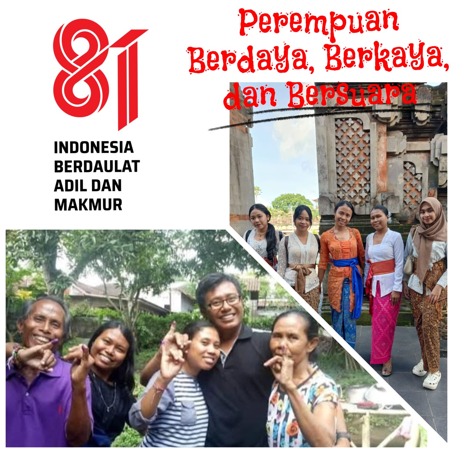 Potret senyum bahagia para perempuan dalam suatu keluarga dan komunitas jika kesetaraan gender ditanamkan di keluarga hingga terciptanya solidaritas dalam komunitas perempuan di masyarakat.
