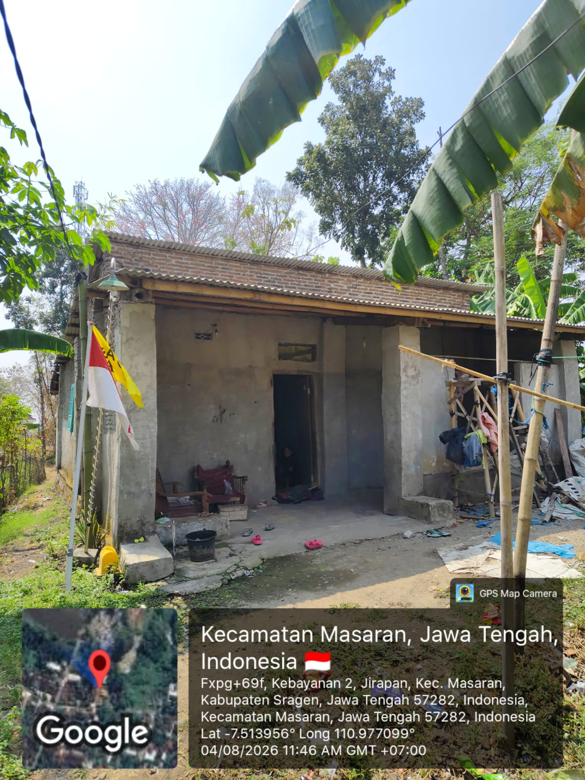 Titik lokasi salah satu rumah warga yang menjadi sasaran survei RTLH di Desa Jirapan. (Dok. Pribadi)