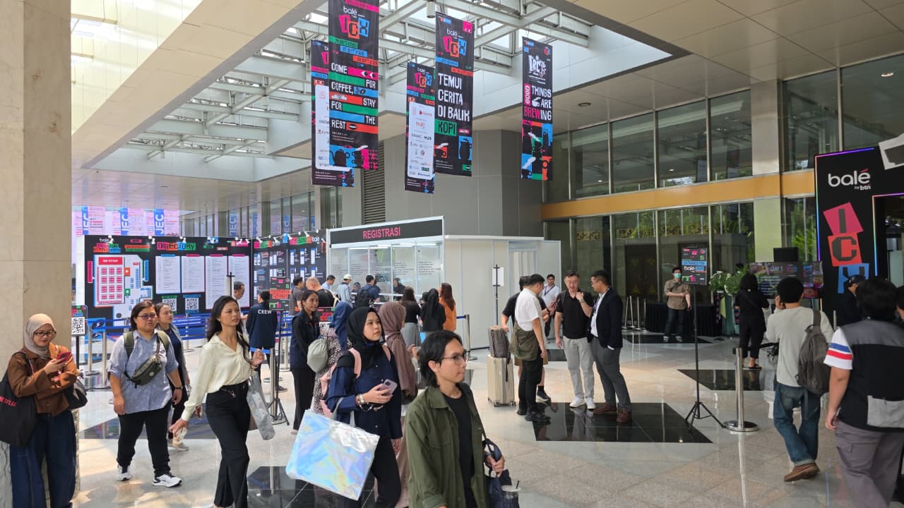 Area registrasi Indonesia Coffee Expo (ICX) 2026 di Jakarta International Convention Center (JICC), Senayan, Jakarta. (Dok. Pribadi)
