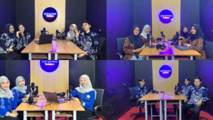 Mahasiswa Magang Kependidikan Terintegrasi (MKT) Universitas Tidar 2026 memproduksi siniar edukatif bertajuk “Kelas dalam Suara” di SMP Negeri 8 Magelang yang disiarkan lewat kanal YouTube @smpnegeri8magelang413, dengan materi lintas studi yaitu Bahasa Indonesia, IPA, Matematika, serta Bahasa Inggris yang dikemas dalam format percakapan santai. (Dok. Pribadi/MKT Untidar 2026)