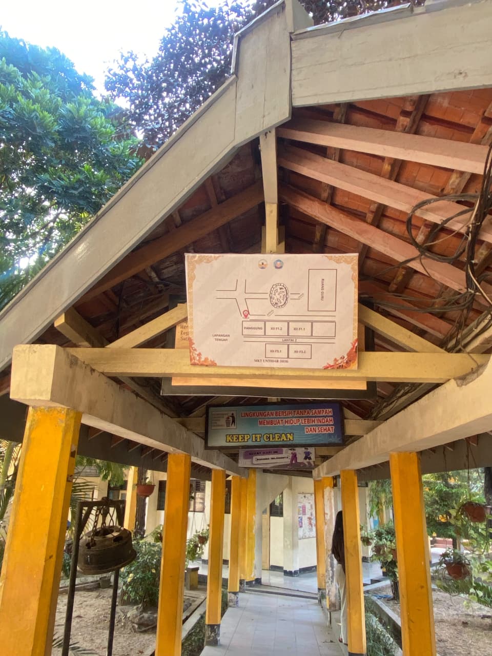 Salah satu papan petunjuk arah yang dibuat oleh Mahasiswa Untidar. (Dok. Pribadi/MKT Untidar)