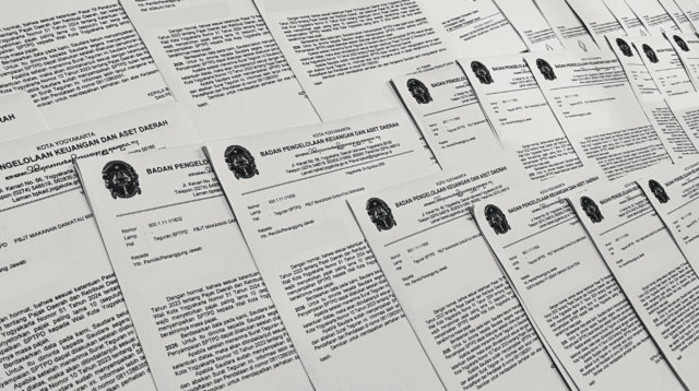 Surat fisik teguran pemberitahuan pajak daerah. (Dok. Pribadi/P4D BPKAD Kota Yogyakarta)